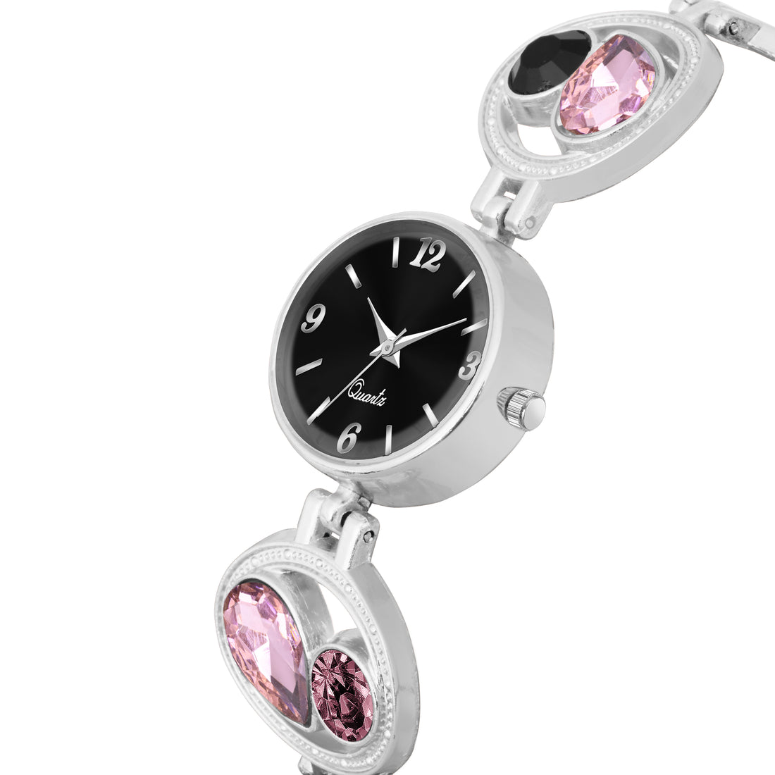 Watch City JE-35-B-7605 Series - Women's Stainless Steel Analog Watch with Unique Belt Chain