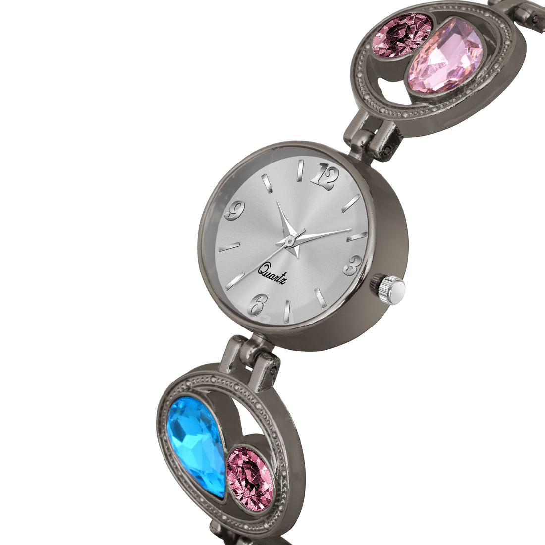 Watch City JE-36-B-7605 Series - Women's Stainless Steel Analog Watch with Unique Belt Chain